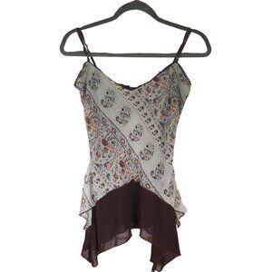 True Light Paisley Sheer Camisole Y2K style